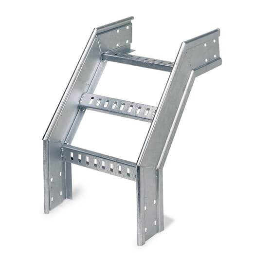 Deviazione discesa 90° acciaio zincato H130 500mm supporto cavi elettrici industriale e civile