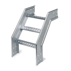 Deviazione discesa 90° acciaio zincato H130 500mm supporto cavi elettrici industriale e civile