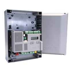 Quadro comando multifunzioni 230 V per cancelli battenti due ante con display grafico e autodiagnosi