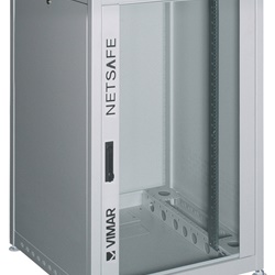 Armadio rack 25U 800x800x1263mm montanti anteriori piedini regolabili RAL7035 per pannelli 19