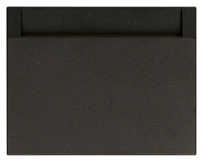 Lettore carta transponder tasca verticale KNX 2 relè 4A 24V interno nero 3 moduli