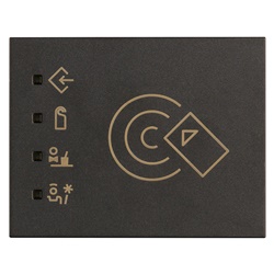 Fuoriporta RFID KNX nero lettore carte transponder esterno 2 relè 3 moduli
