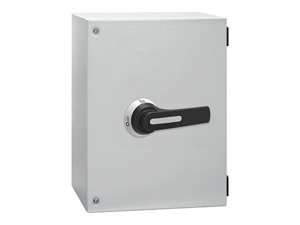 Sezionatore 4 poli 250A contenitore isolante metallico IP65 maniglia nera
