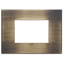 Placca 3 moduli bronzo antico spazzolato metallo esclusivo per installazioni eleganti