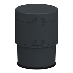 Base colonna luminosa modulare Harmony XV6 Ø60mm 24V AC/DC grigio scuro IP65 montaggio tubo/diretto