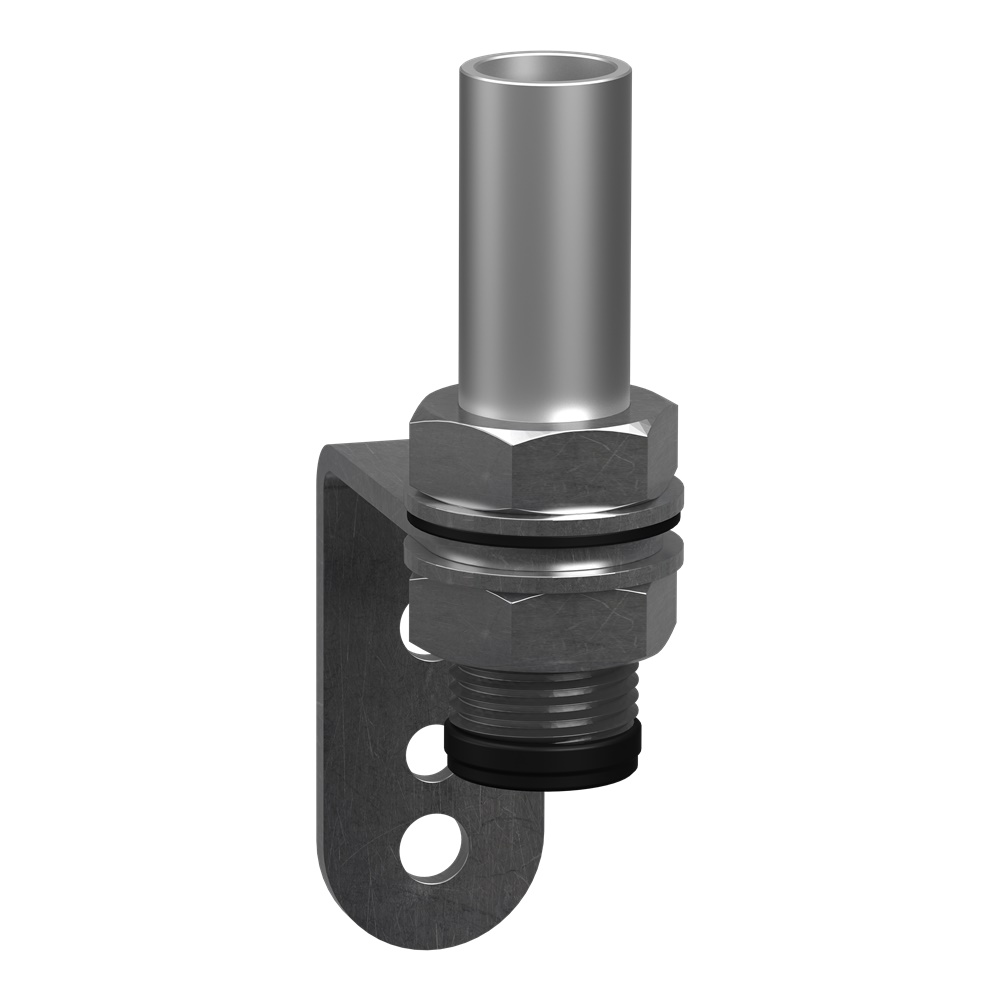 Supporto montaggio universale staffa L tubo alluminio 100 mm Harmony colonne luminose IP23