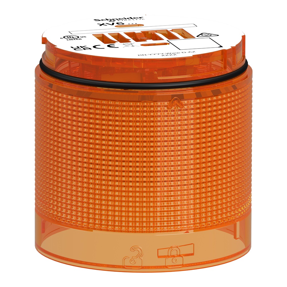 Modulo luminoso arancione lampeggiante Harmony XV6 colonna modulare Ø60mm 24V IP65 uso industriale