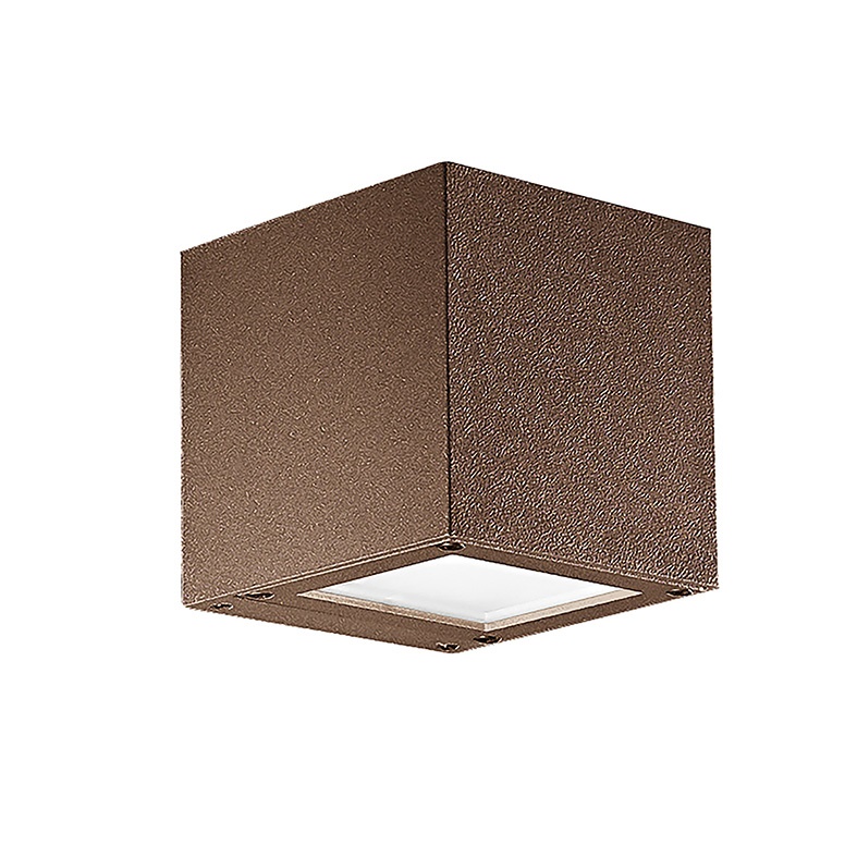 Apparecchio LED esterno IP65 biemissione quadrato alluminio verniciato resistente UV