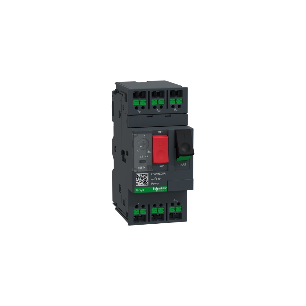Interruttore magnetotermico TEGV2ME08A 2,5-4A montaggio snap in protezione circuiti elettrici