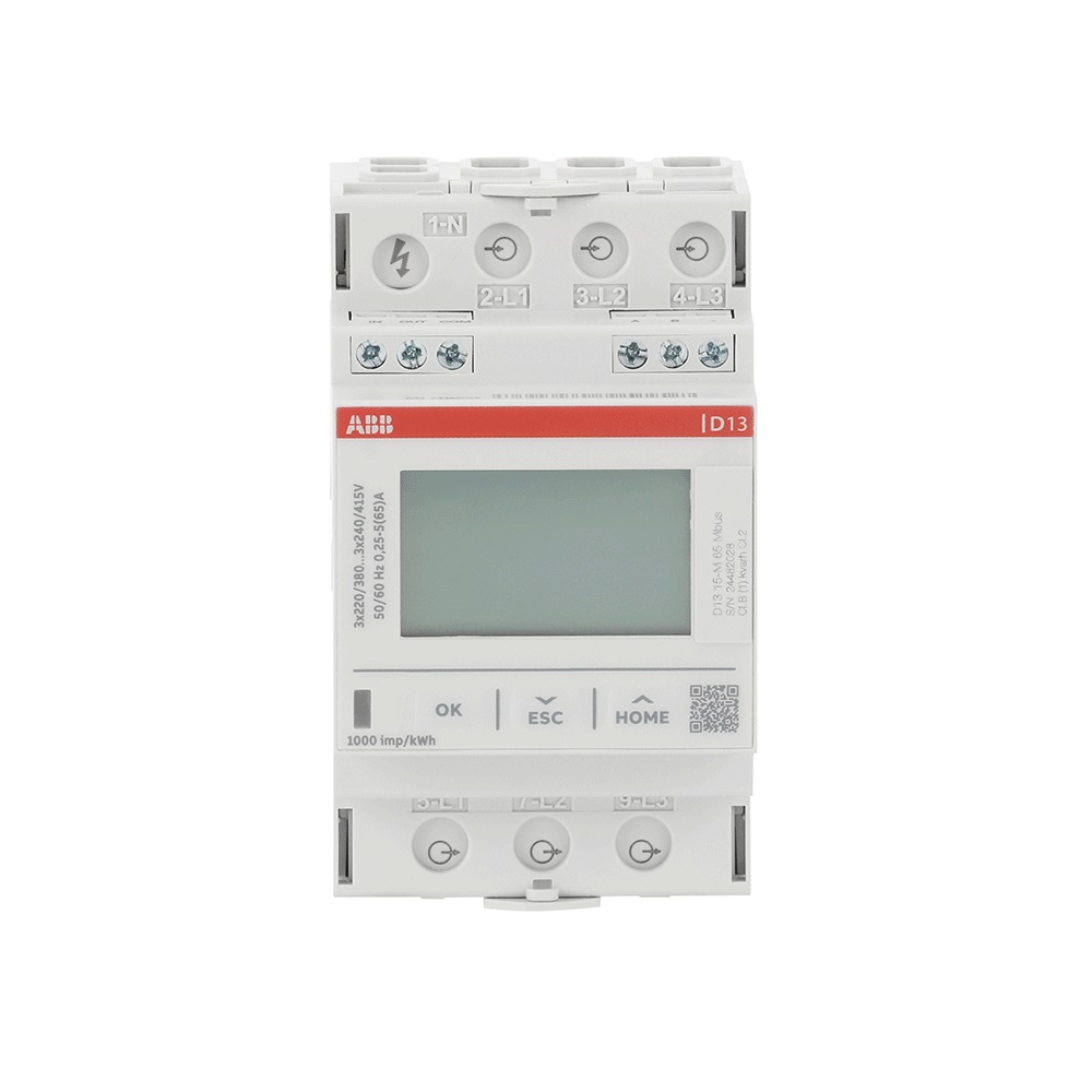 Energy meter trifase 65A M-Bus classe B MID contatore energia digitale