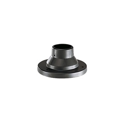 Base bollard nero resistente per installazioni esterne con attacco lampadina LED E27, adattabile pali 60mm, design modulare e durevole