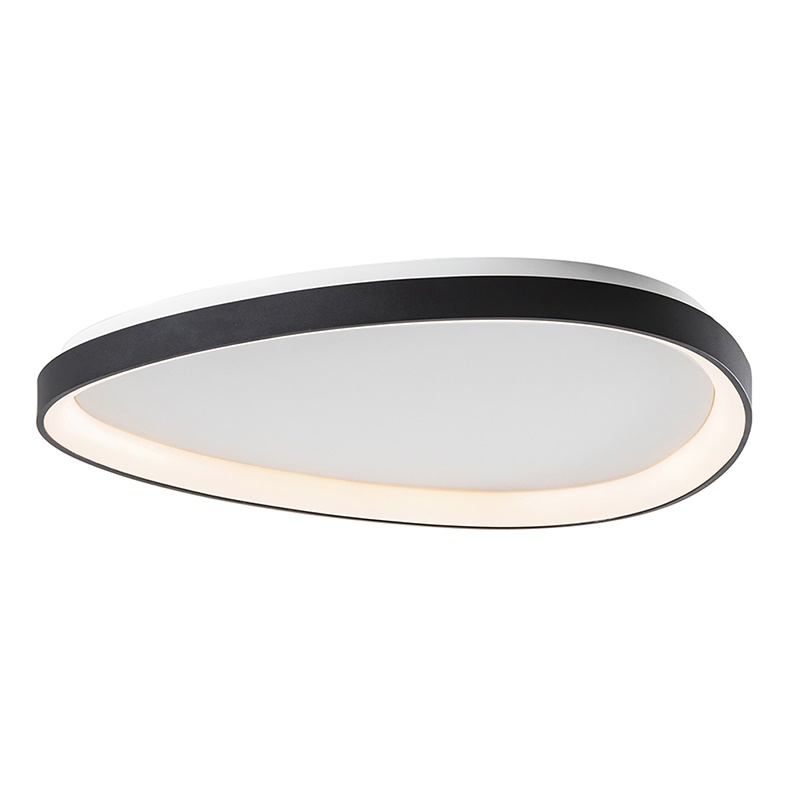 Plafoniera LED 60W 3000K IP20 nera design moderno per ambienti interni
