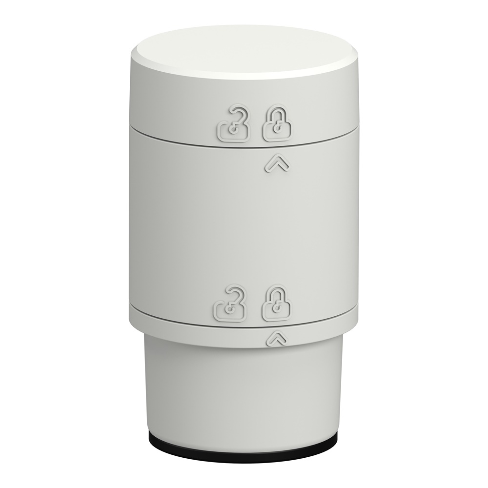 Elemento base colonna luminosa modulare Harmony XV4 Ø40mm 24V AC/DC con coperchio bianco IP65 per ambienti industriali
