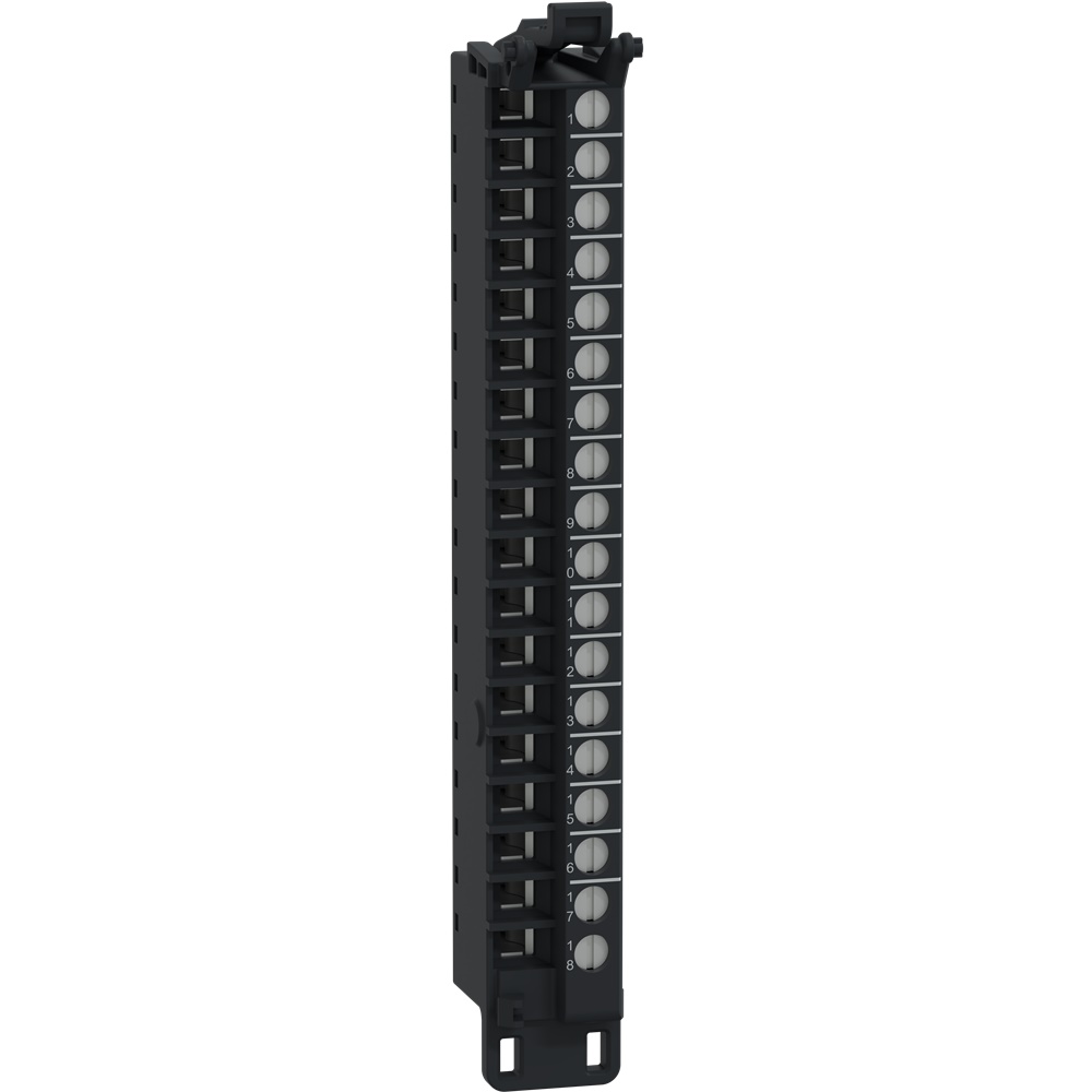 Morsettiera a vite 18 punti passo 5 mm senza copertura per moduli Modicon Edge I/O NTS alta altezza