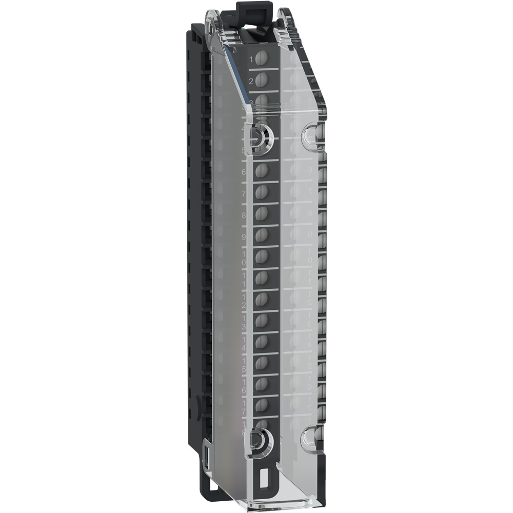 Morsettiera a vite 18 punti passo 3,81 mm con copertura per moduli Modicon Edge I/O NTS IP20