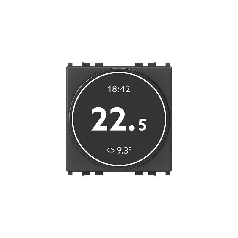 Termostato Smart Swipe modulare 230V con comando tasto compatibile Alexa Google Assistant
