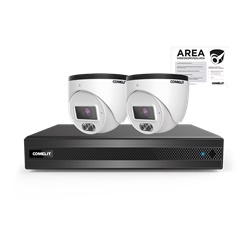 Kit videosorveglianza IP centralina NIPNVR004N06PA 2 telecamere IPTCAMN04F0 sicurezza residenziale commerciale