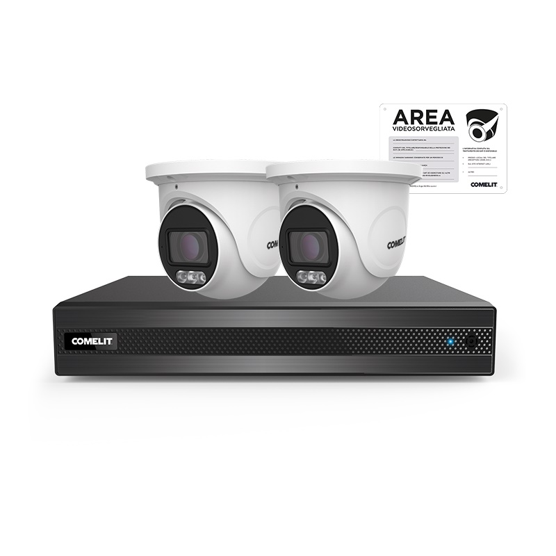 Kit videosorveglianza IP completo con NVR e telecamere, sicurezza avanzata per interni ed esterni