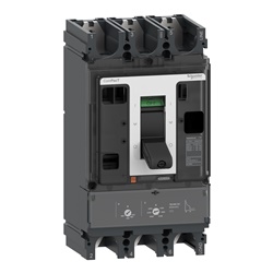 Interruttore ComPacT NSX500F DC 3 poli 36kA 750VDC sganciatore TM-DC 500A protezione sovraccarico magnetotermico applicazioni CC