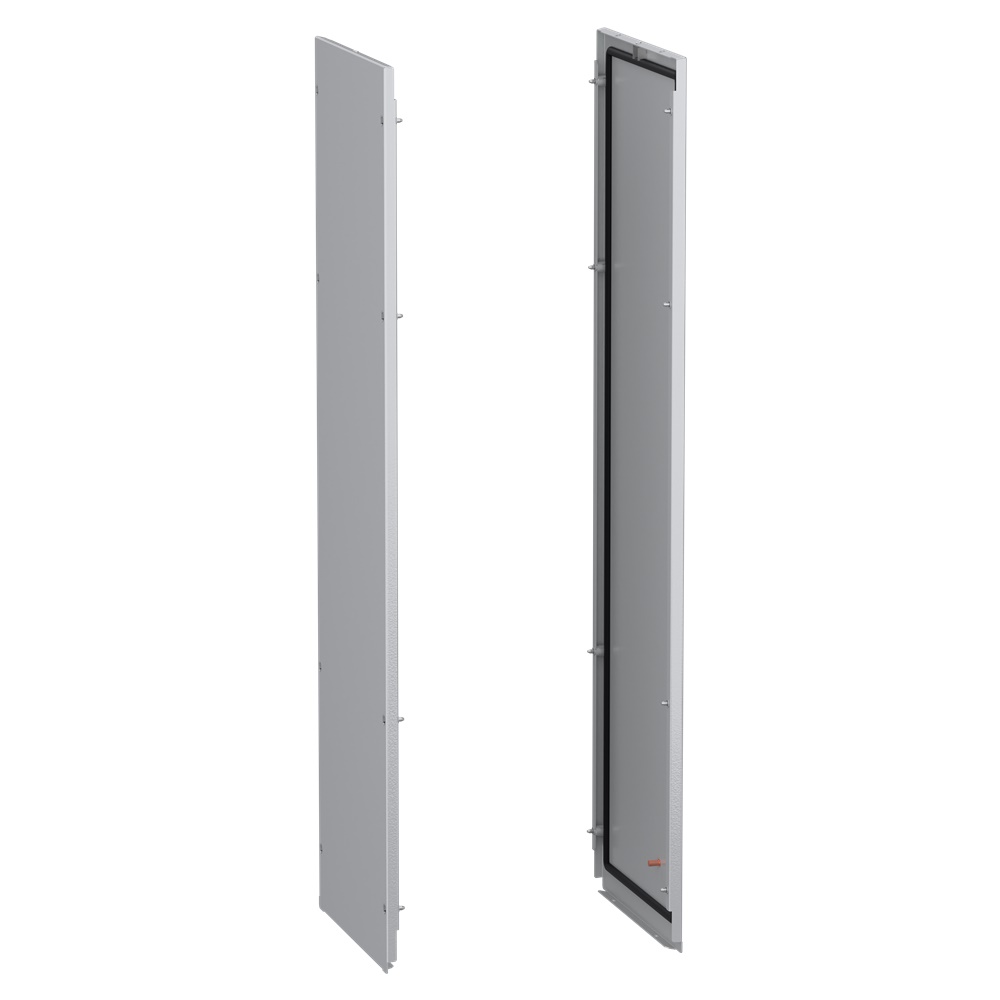 Pannelli laterali acciaio grigio RAL7035 per armadio elettrico modulare 1200x400 mm set 2 pezzi