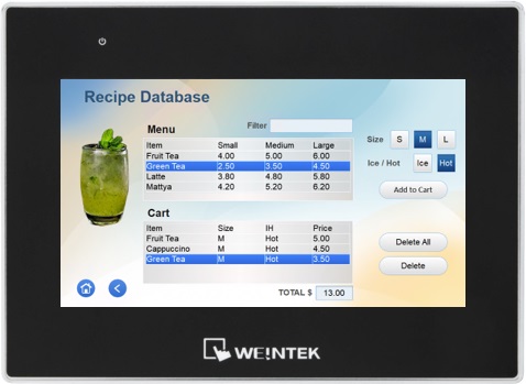 Pannello operatore HMI 7 high-res cMT, CAN, 2Eth
