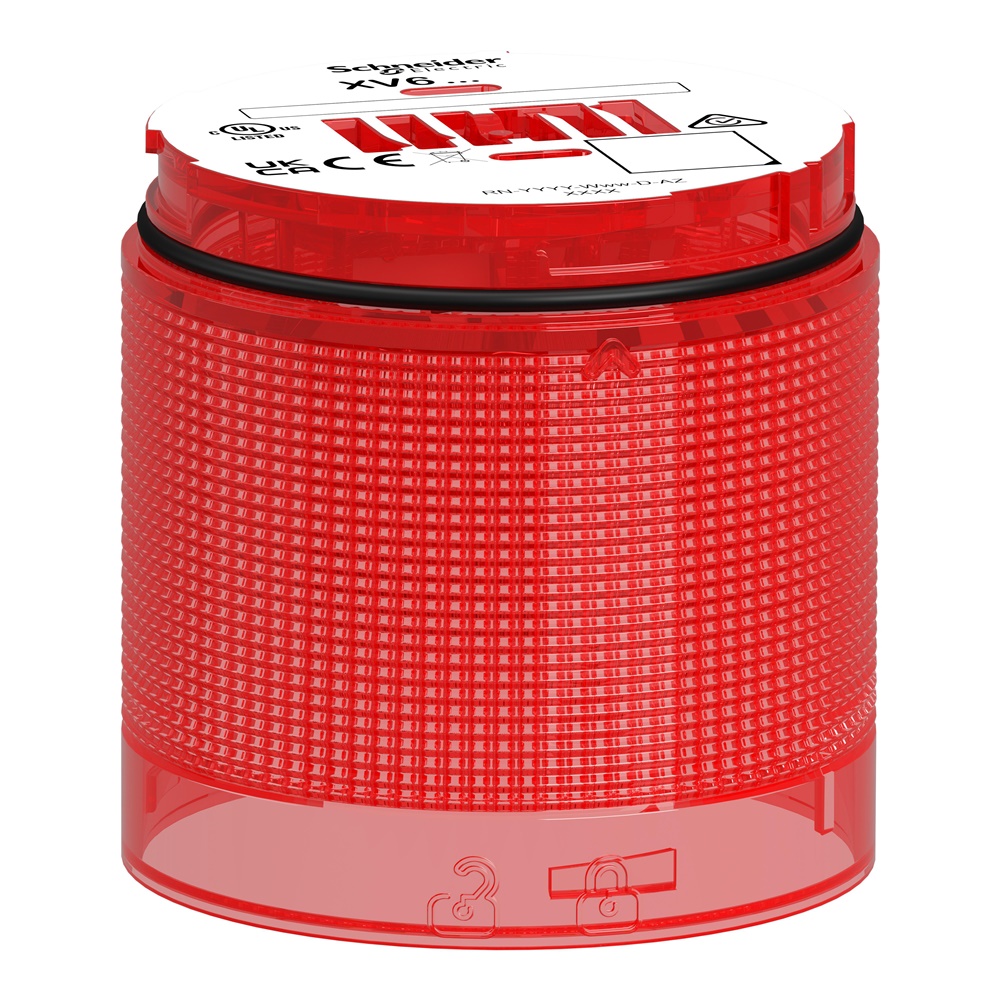 Elemento luminoso LED rosso fisso Harmony XV6 colonna modulare Ø60mm 24V IP65 industriale