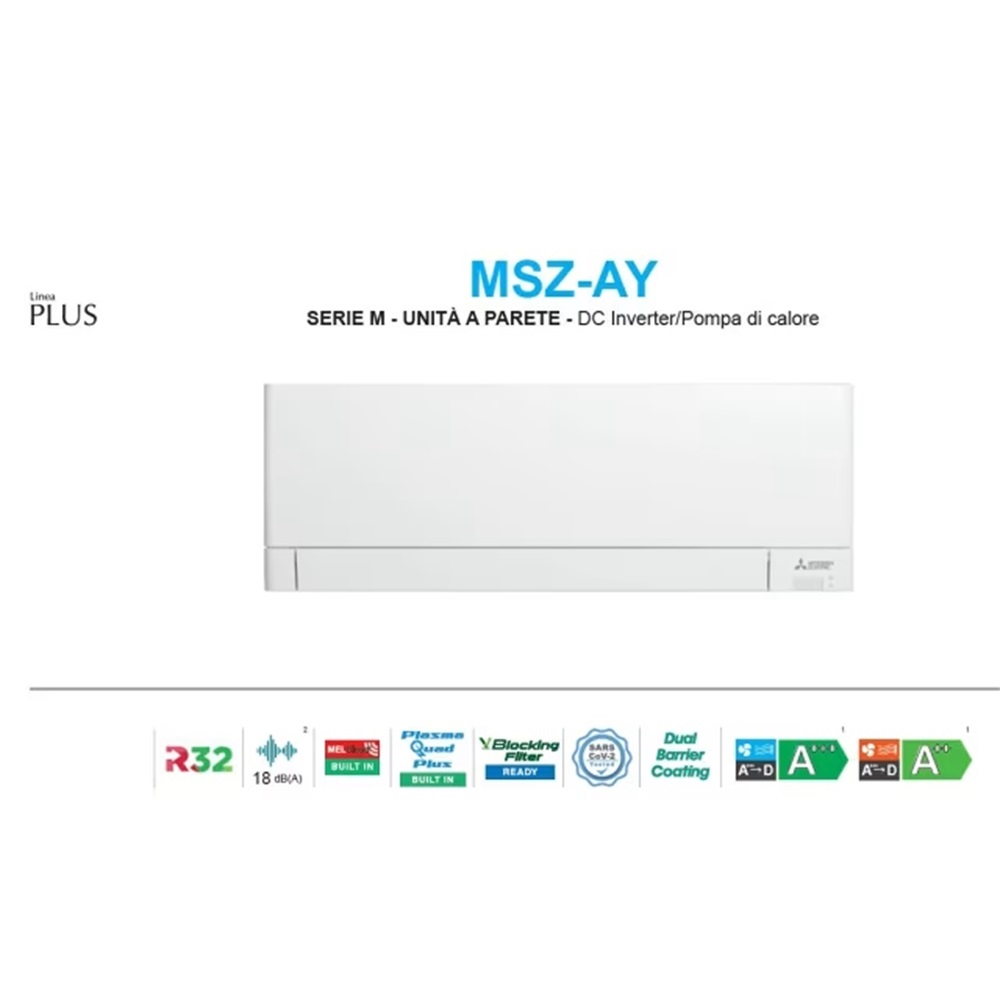 Unità interna climatizzatore 3,5 kW WiFi compatta per residenziale e uffici