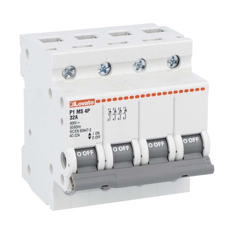 Sezionatore modulare 4 poli 40A interruttore elettrico quadro controllo industriale