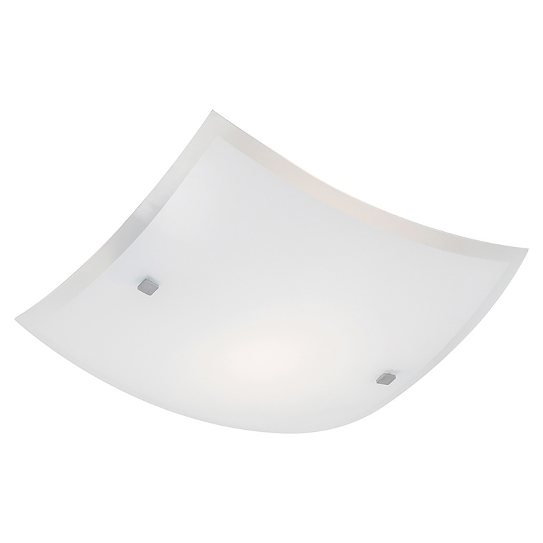 Plafoniera vetro bianco satinato E27 50cm illuminazione parete soffitto residenziale commerciale