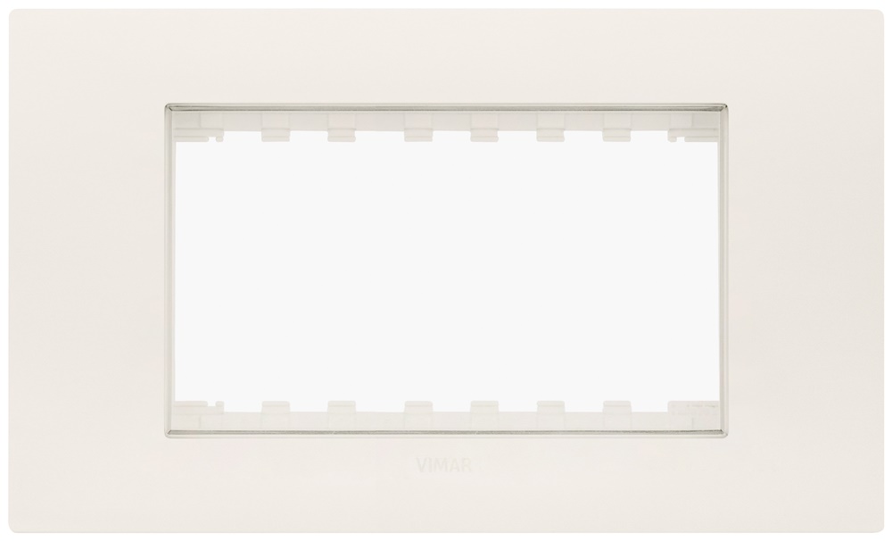 Calotta protezione IP55 4 moduli bianco con viti fissaggio per impianti elettrici