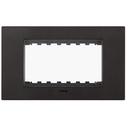 Calotta protezione IP55 4 moduli con viti nero resistente per ambienti interni ed esterni
