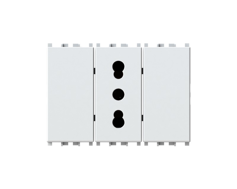 Bitappo Vimar Arkè Grigio 16A 3 Moduli Frutto Copertura Elettrica