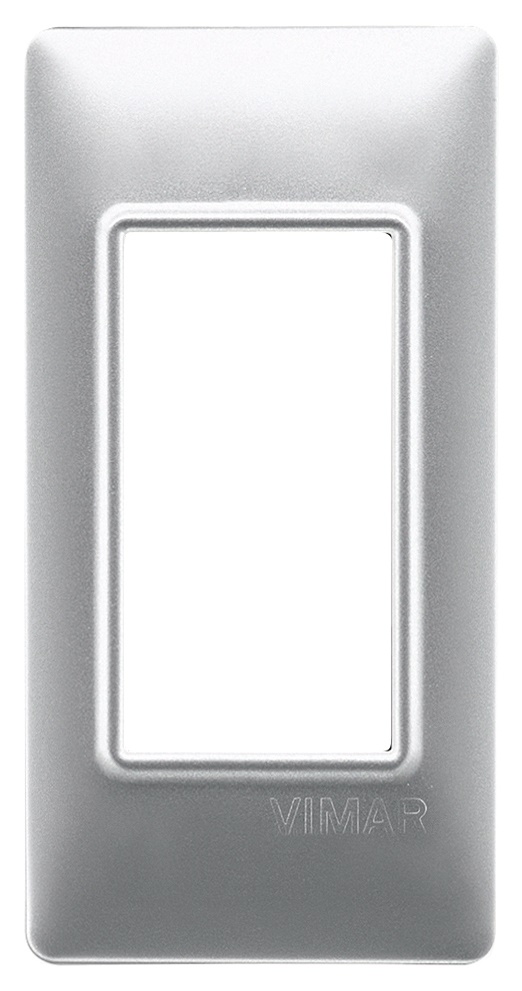 Placca 1 modulo tecnopolimero Silver per pannelli elettrici