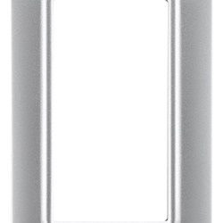 Placca 1 modulo tecnopolimero Silver per pannelli elettrici