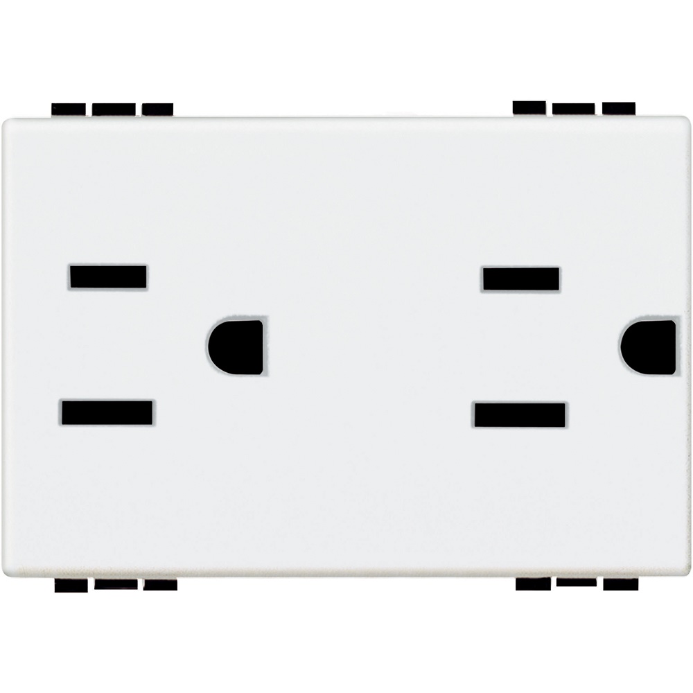 Presa duplex UL 2P+T 15A 127/250Vac standard americano installazione residenziale e commerciale
