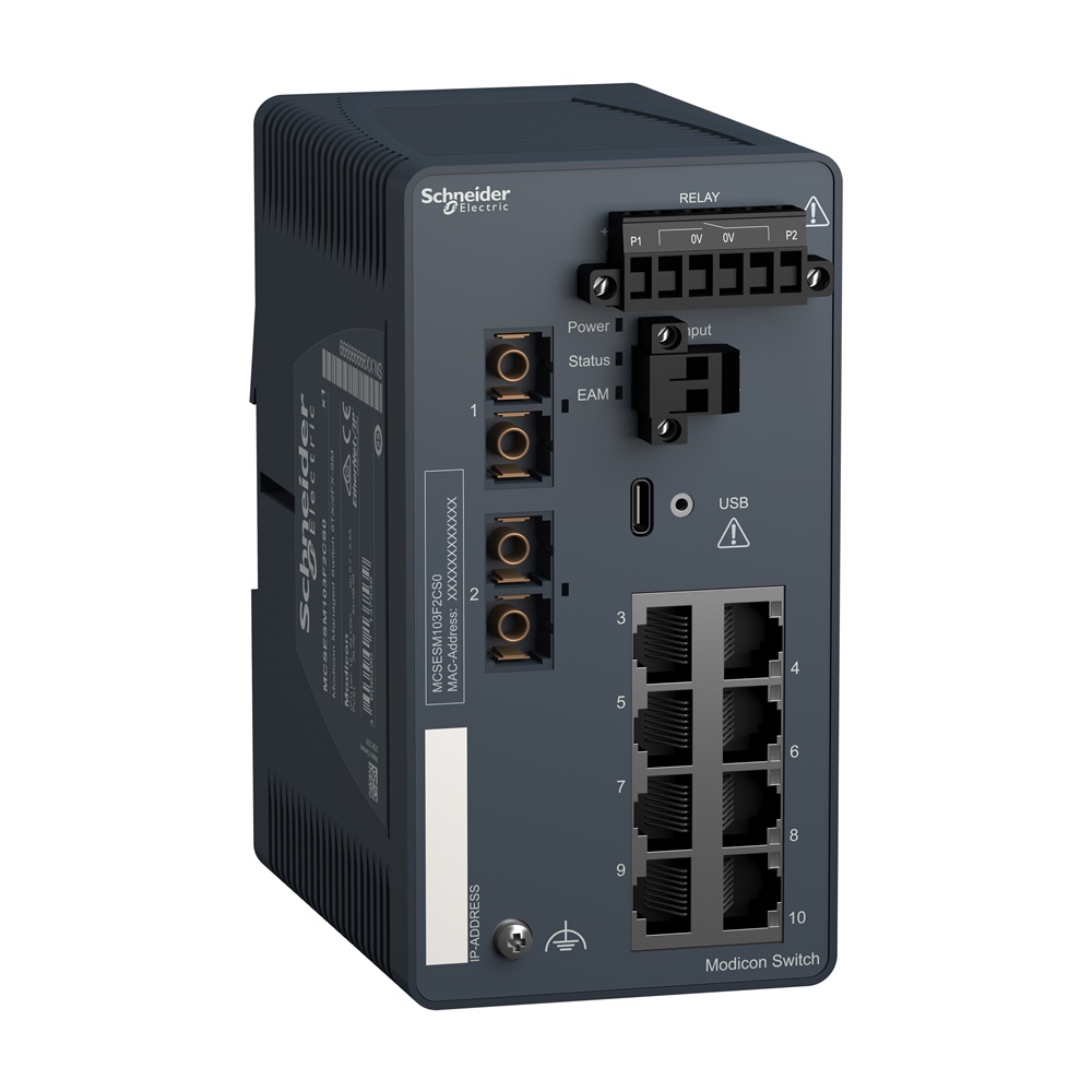 MODICON MANAGED SWITCH 8TX/2FX-SM