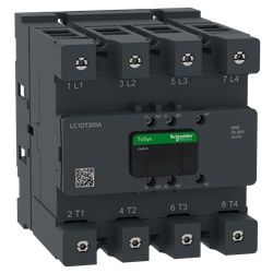 Contattore Tesys Deca Advanced 4 poli 4NO 200A 440V bobina 24-60V ACDC connettore Everlink IP20 multi-standard
