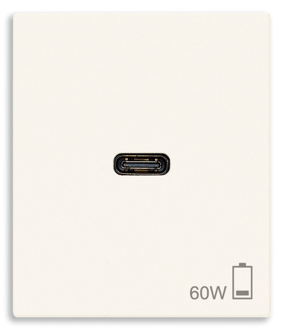 Alimentatore USB C 60W Power Delivery bianco per notebook tablet smartphone