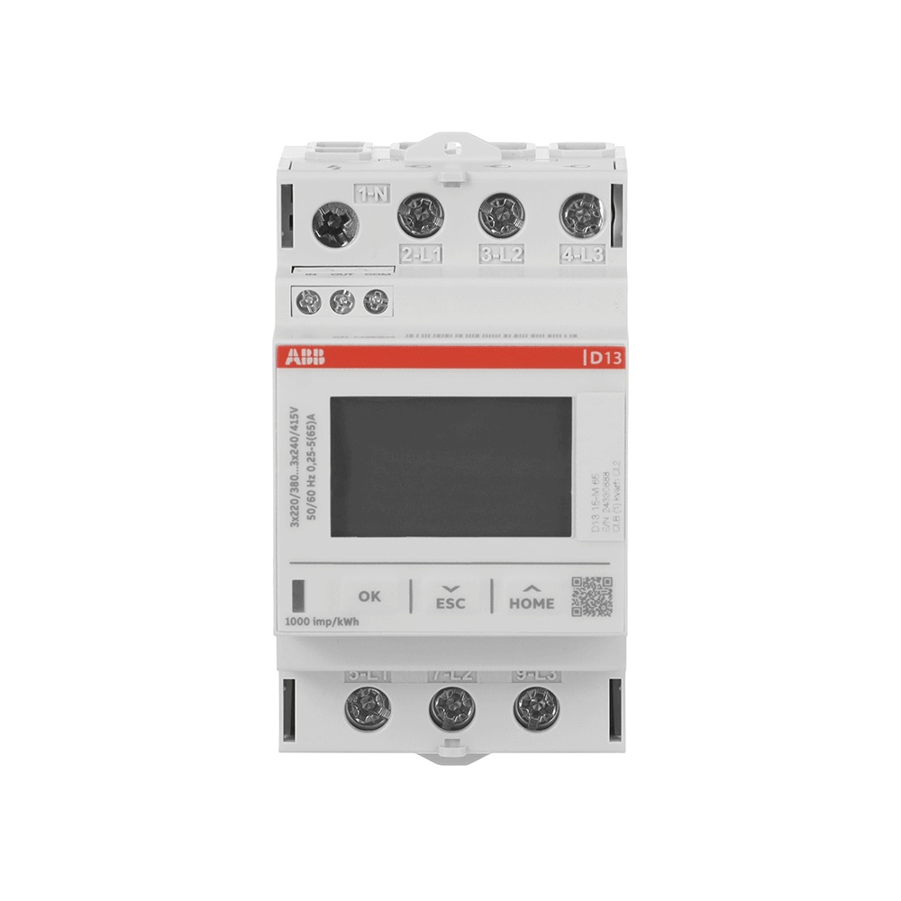 Energy meter trifase 65A MID precisione classe B contatori energia digitale compatto