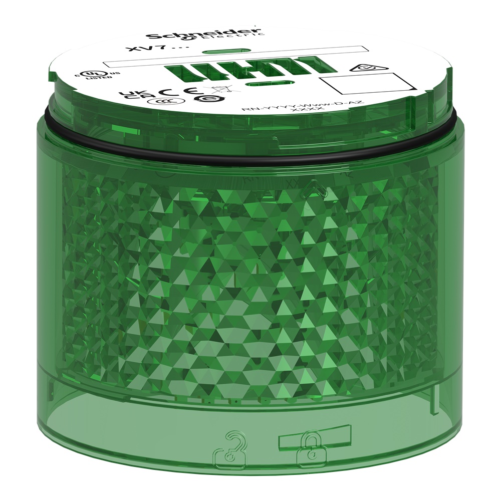 Elemento luminoso LED verde lampeggiante 24V Harmony XVB7 colonna segnalazione IP66 industriale