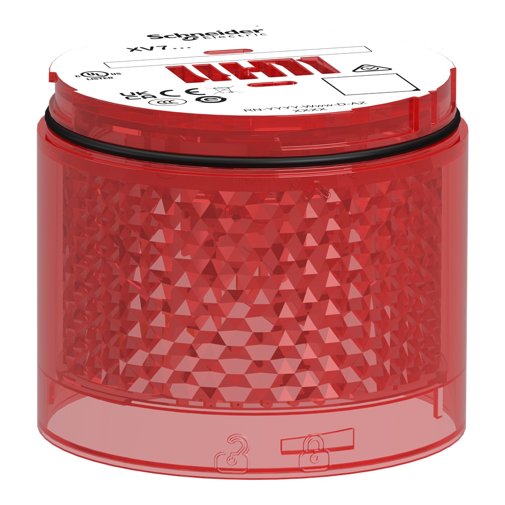 Elemento luminoso LED rosso lampeggiante 24V Harmony XVB7 colonna segnalazione IP66