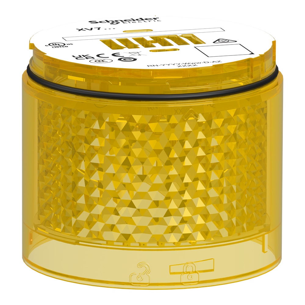 Elemento luminoso LED giallo lampeggiante 70mm Harmony XVB7 per segnalazione industriale IP66