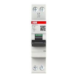 Interruttore Automatico Miniaturizzato S202C 2P 16A Curva C Protezione Sovraccarichi Cortocircuiti
