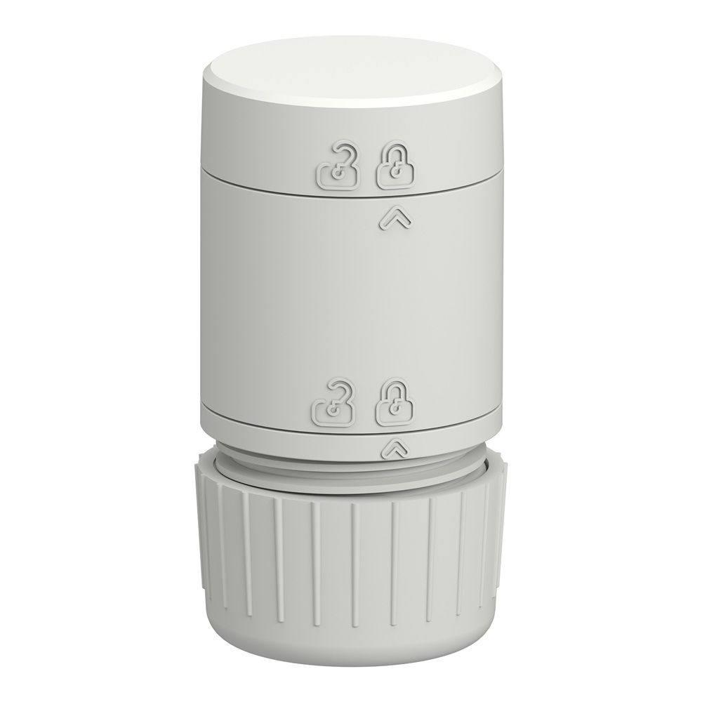 Elemento base colonna luminosa modulare Harmony XV4 Ø40mm 24V AC/DC con adattatore montaggio su tubo bianco IP65