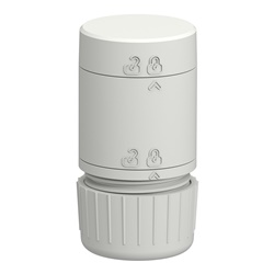 Elemento base colonna luminosa modulare Harmony XV4 Ø40mm 24V AC/DC con adattatore montaggio su tubo bianco IP65