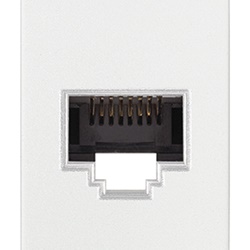 Presa RJ45 Netsafe Cat6A FTP schermata 8 contatti bianco cablaggio universale T568A/B