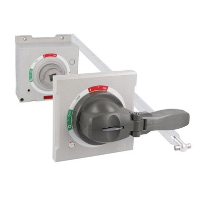 Maniglia bloccoporta P5 grigia per interruttori 400-630A sicurezza impianti elettrici industriali