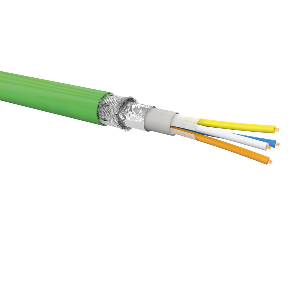 Cavo rete CAT5E 4 coppie AWG22/7 schermatura SFUTP guaina PUR flessibile per ambienti industriali