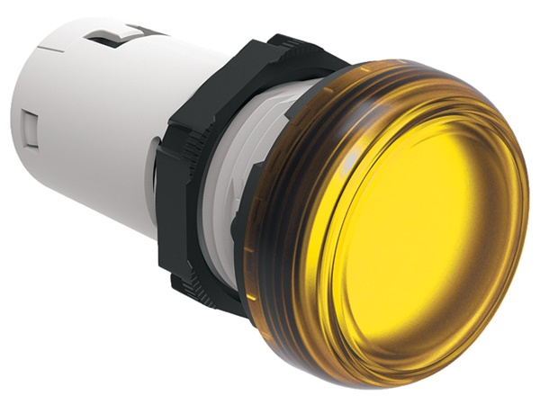 Indicatore luminoso monoblocco LED giallo 110VDC Ø22mm serie Platinum