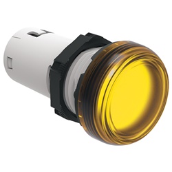 Indicatore luminoso monoblocco LED giallo 110VDC Ø22mm serie Platinum